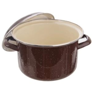 Kastrol smalt BROWN LEM 2,5 l+poklice