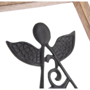 Anděl dřevo/kov MANGO rámeček