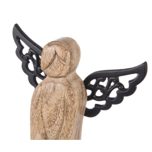 Anděl dřevo/kov MANGO v. 34,5 cm