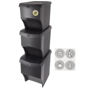 odp.koš.UH 3x22l černá