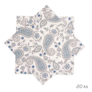 Ubrousek papír kašmírový vzor 20 ks 33x33 cm