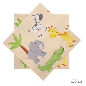 Ubrousek papír zoo 20 ks 33x33 cm