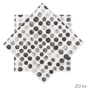 Ubrousek papír puntíky 20 ks 33x33 cm