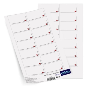 Samolepky na dárky SRDÍČKA obdélník prázdné 28ks