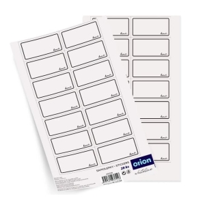 Samolepky na kořenky WHITELINE obdélník prázdné 28ks