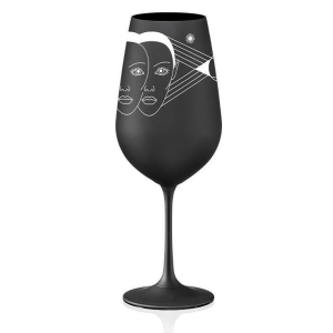 Sklenice na víno Blíženci 550 ml | Černá