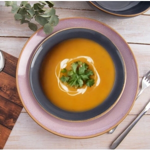 Talíř ker. hluboký GLAZE pr. 20,5 cm šedá