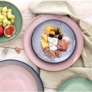 Talíř ker. mělký GLAZE pr. 27 cm růžová