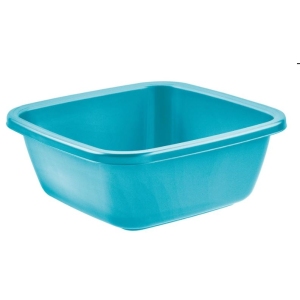 Čtvercový lavor/umyvadlo Tontarelli 9l, 34 x 34 x 13,5 cm modrý