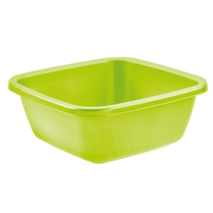 Čtvercový lavor/umyvadlo Tontarelli 9l, 34 x 34 x 13,5 cm zelený