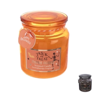 Svíčka vosk/sklo vonná Halloween 350 g mix