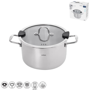 Kastrol nerez VENICE 6,2 l poklice sklo
