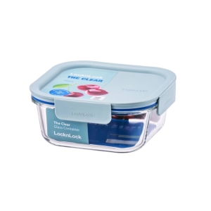 dóza clear čtvercová borosilkát.skl 750ml mint