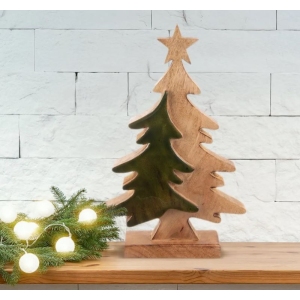 Dekorace strom dřevo/enamel MANGO v. 37 cm