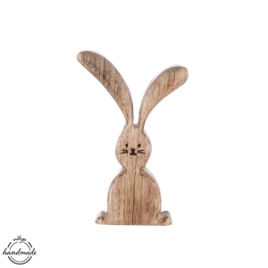 Zajíc dřevo MANGO dekorace v. 20,2 cm