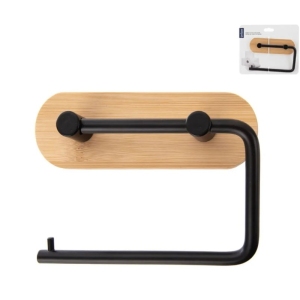 Držák toaletního papíru bambus/kov BLACK