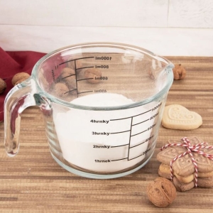 Odměrka borosil. sklo potisk 1 l nízká