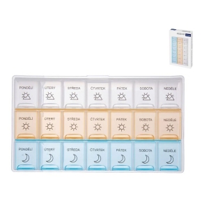 Organizér na léky týdenní 3 sekce