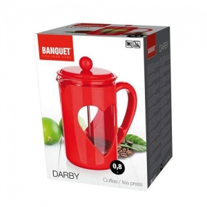 Banquet Konvice na kávu DARBY červená 800 ml A01249