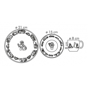 Jídelní souprava Bambini Autíčka, 3ks Tescoma 667955