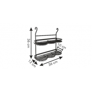 Polička Monti dvoupatrová pro 6dóz