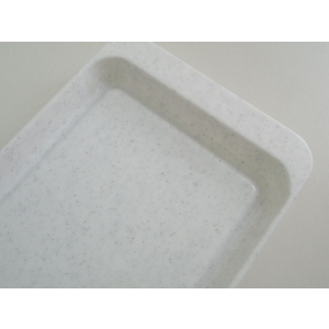 Plastový podnos bílý granit 50x16 cm