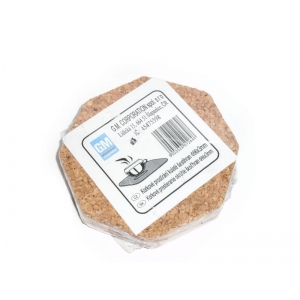 Korkové prostírání kulaté šestihran 9,6 cm 6 ks