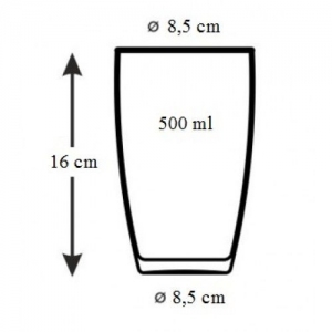 Půllitr s dekorem cejchovaný 0,5 l